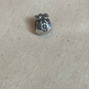 Pandora Retired Sterling Silver Money Bank Bag Charm